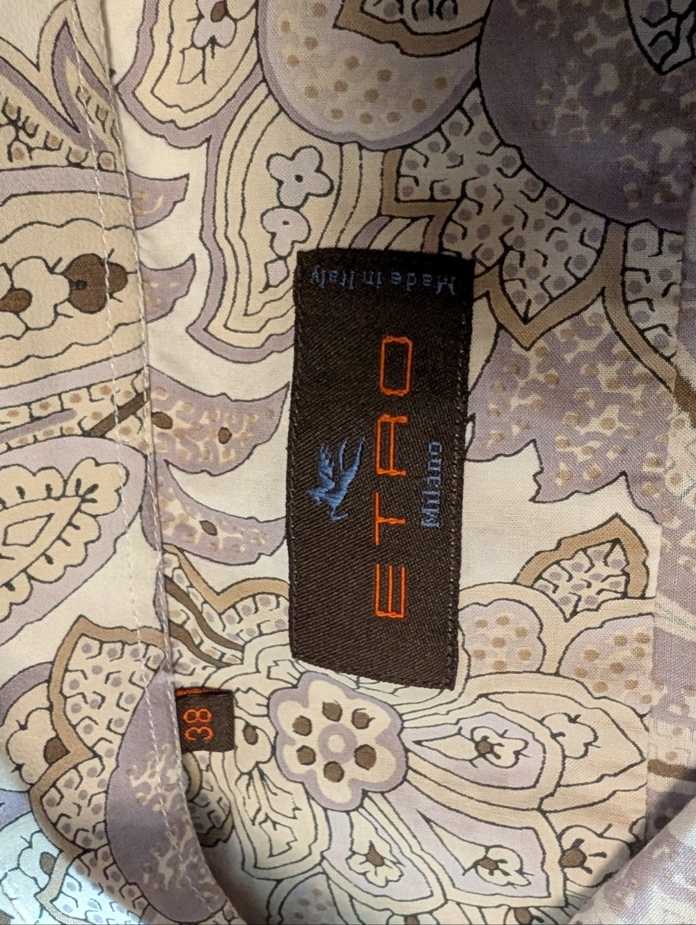 Etro Milano Men's Paisley Shirt,38 - Picture 2 of 8